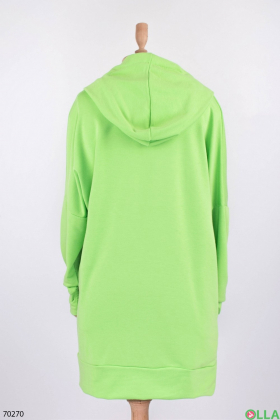 Women's green hoodie dress