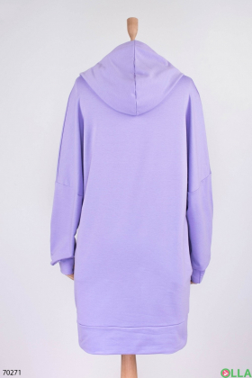 Женское худи-платье лилового цвета