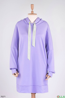 Женское худи-платье лилового цвета