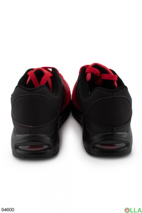 Чоловічі чорно-червоні кросівки