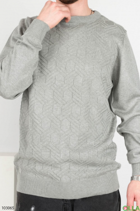 Чоловічий зимовий сірий светр