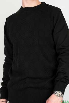 Мужской зимний черный свитер