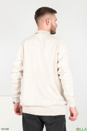 Men's light beige winter sweater