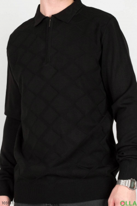 Чоловічий зимовий чорний светр
