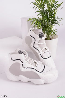 Grey-white women's sneakers