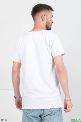 Чоловіча біла однотонна футболка