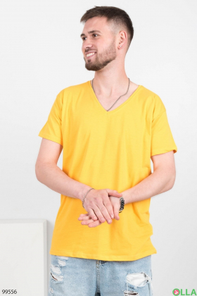 Чоловіча помаранчева однотонна футболка