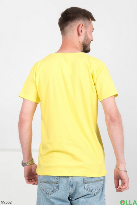 Чоловіча жовта однотонна футболка