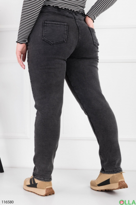 Women's dark gray fleece batal trousers