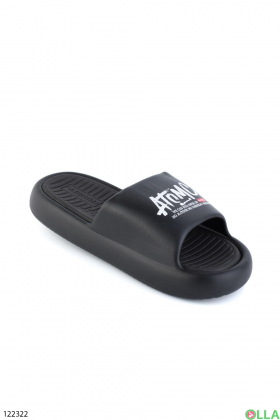 Men's black flip-flops