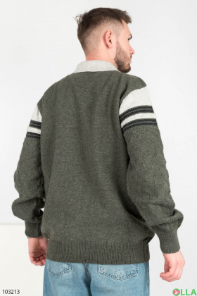 Чоловічий сіро-зелений светр