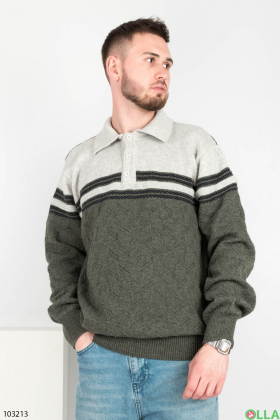 Чоловічий сіро-зелений светр