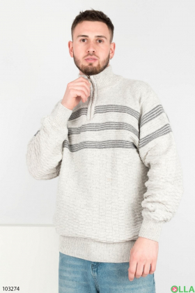 Чоловічий світло-сірий светр