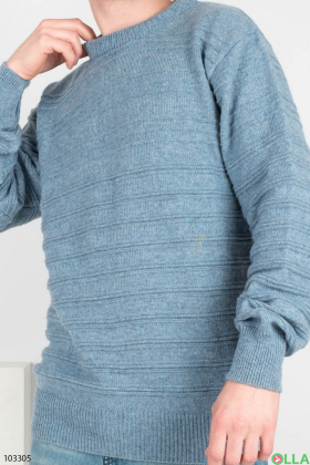 Мужской голубой свитер