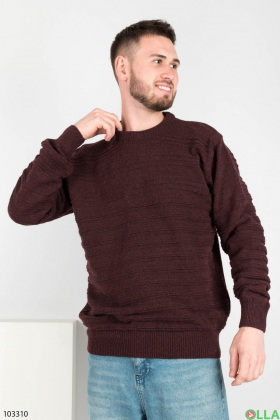 Мужской темно-коричневый свитер