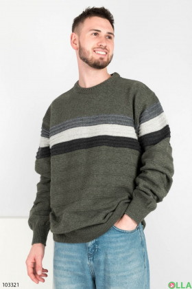 Мужской свитер цвета хаки