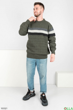 Чоловічий светр кольору хакі