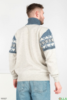 Мужской сине-серый свитер