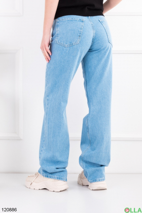 Women's blue palazzo jeans