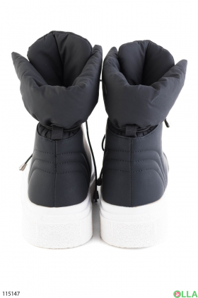 Women's winter black boots