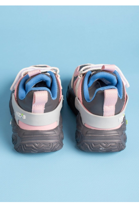 Серо-розовыве кроссовки для девочек