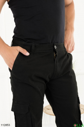 Men's black batal cargo pants