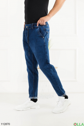 Men's blue banana trousers
