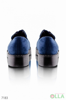 Замшеві сині туфлі
