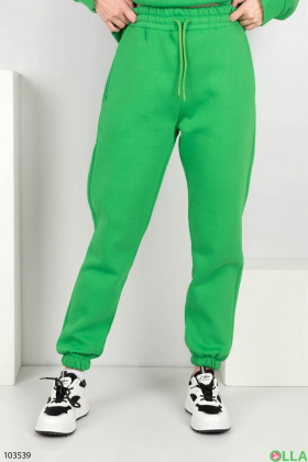 Женский зимний зеленый спортивный костюм