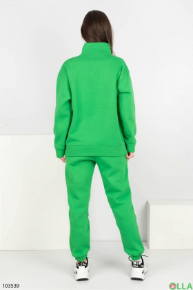 Жіночий зимовий зелений спортивний костюм