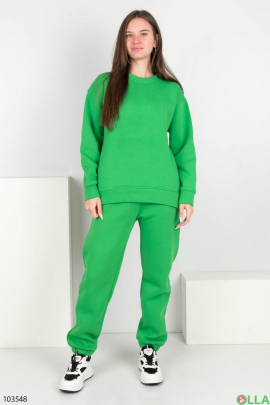 Жіночий зимовий зелений спортивний костюм