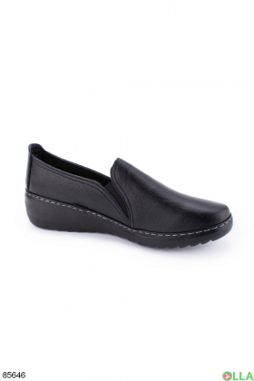 Women's black shoes made of eco-leather