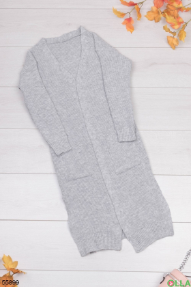 Women's gray cardigan