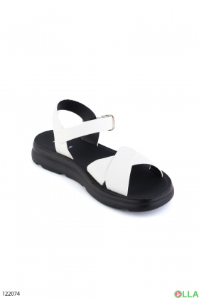 Women's white low-top sandals