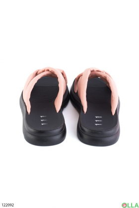 Women's pink eco-leather flip-flops