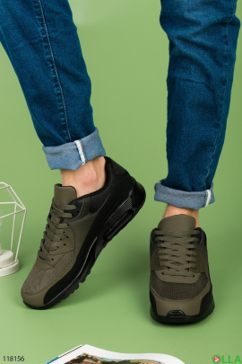 Чоловічі чорно-зелені кросівки