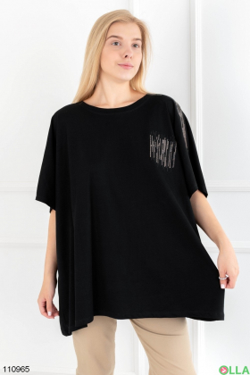 Women's black oversized T-shirt
