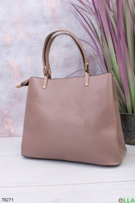 Жіноча коричнева сумка з еко-шкіри