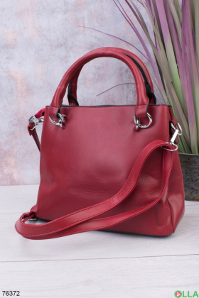 Женская красная сумка из эко-кожи