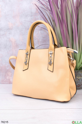 Жіноча жовта сумка з еко-шкіри