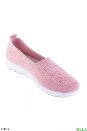 Жіночі рожеві кросівки з текстилю