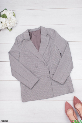 Women's gray button-down jacket