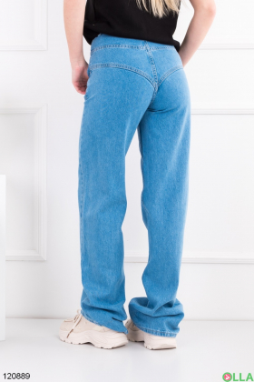 Жіночі сині джинси-палаццо