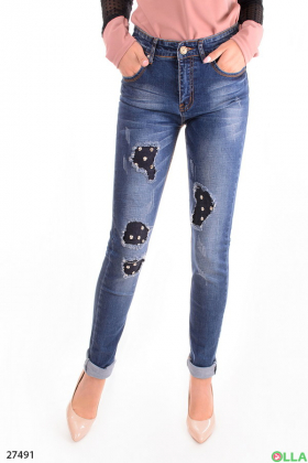 Women's jeans in youth style