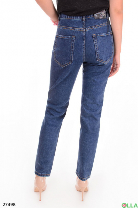 Жіночі джинси з аплікацією зі стразів