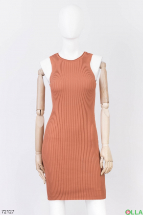 Жіноче помаранчева теракотова сукня