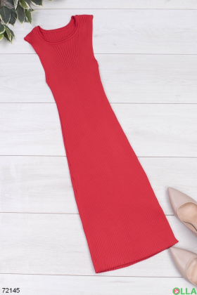 Жіноча червона трикотажна сукня