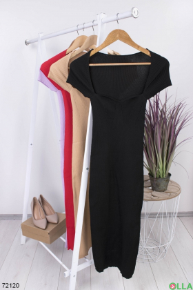 Жіноче чорна трикотажна сукня