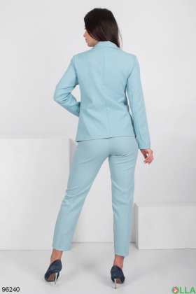 Women's light blue trouser suit