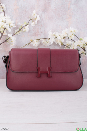 Женская бордовая сумка